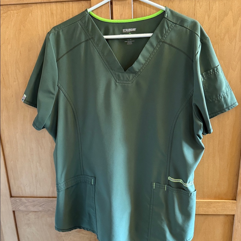 Scrubstar Women's Olive Short Sleeve Scrub Top